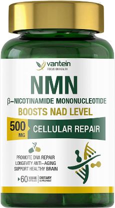 NMN Supplement, 500MG (120 Capsules) NMN Nicotinamide Mononucleotide Powder for Supports Anti-Aging, Longevity and Energy, Enhance Concentration, Naturally Boost NAD+ Levels