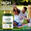 Vantein CoQ10(Coenzyme Q10 with PQQ ) 300mg, 90 Softgels High Absorption Natural Dietary Supplement, Helps Support Energy Production, Antioxidants, Heart Function Support, Brain and Cellular Health