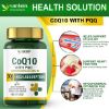 Vantein CoQ10(Coenzyme Q10 with PQQ ) 300mg, 90 Softgels High Absorption Natural Dietary Supplement, Helps Support Energy Production, Antioxidants, Heart Function Support, Brain and Cellular Health