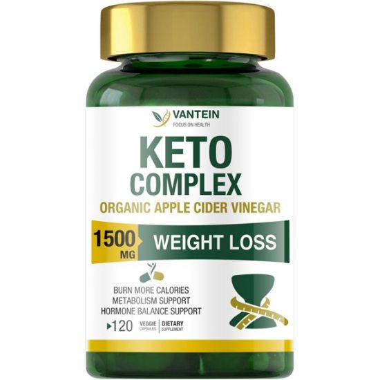 Vantein Keto Pills, 120 Cap Fat Burner & Weight Loss Supplement Formula Keto Burn Diet Pills, Women Men Appetite Suppressant Increases Energy Support