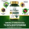 Ecdysterone Supplement 1000mg, Natural Anabolic Dietary Supplement - Improve Muscle Mass and Mood Boost, Enhanced Absorption - 120 Veg Caps