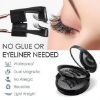 Magnetic Self Adhesive Eyelashes Eyelashes with Eyeliner Kit, 5 pairs Magnetic Lashes with 2 Tubes of Magnetic Eyeliner, Easy to Apply Natural Looking False Magnetic Lashes Set，No Glue needed