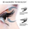 Magnetic Self Adhesive Eyelashes Eyelashes with Eyeliner Kit, 5 pairs Magnetic Lashes with 2 Tubes of Magnetic Eyeliner, Easy to Apply Natural Looking False Magnetic Lashes Set，No Glue needed