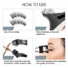 Magnetic Self Adhesive Eyelashes Eyelashes with Eyeliner Kit, 5 pairs Magnetic Lashes with 2 Tubes of Magnetic Eyeliner, Easy to Apply Natural Looking False Magnetic Lashes Set，No Glue needed