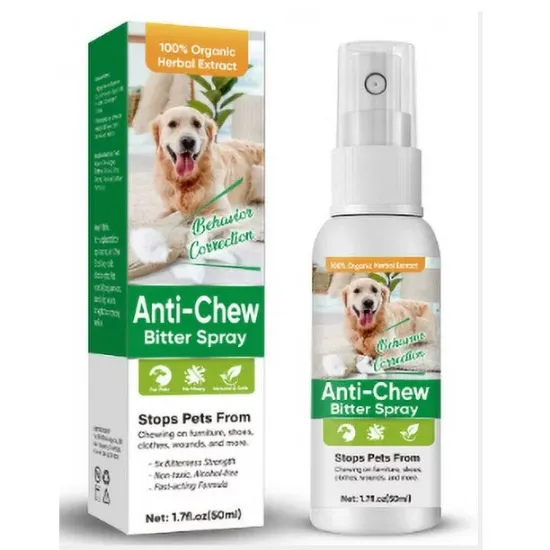 No Chew Spray for Dogs, Bitter Apple Spray for Dogs To Stop Chewing - All Natural & Non Toxic - Dog Deterrent Spray