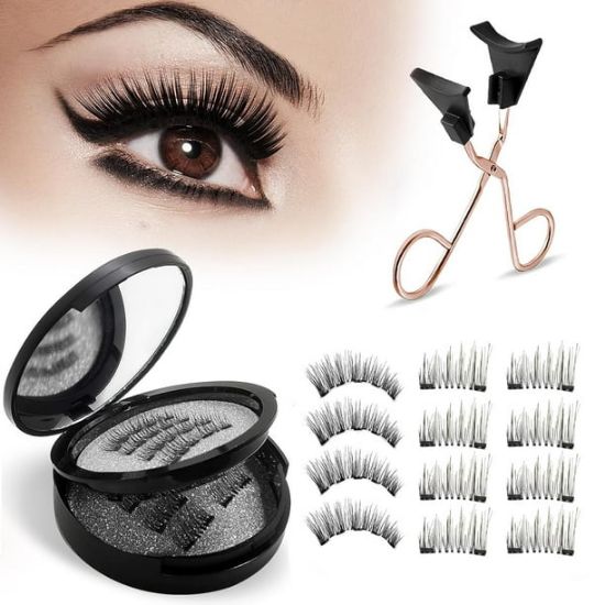 Picture of Magnetic Eyelashes, 3D Natural Look False Lashes without Eyeliner, No Glue, Reusable and Light Weight