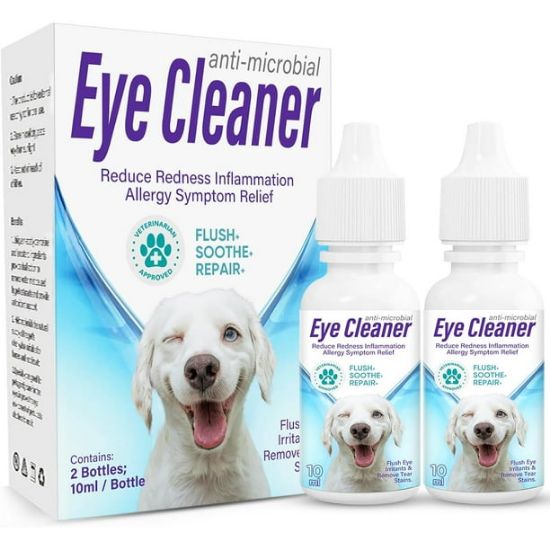 Picture of Dog Eye Drops, Dog Eye Booger Remover, Seasonal Allergy Relief, Improve Tear Stain, Dryness, Cataracts&Pink Eyes, Irritation-Free, 2Pcs