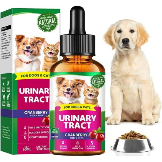 Picture of Fancy Pets Cat & Dog Urinary Tract Infection Treatment, Natural UTI Care Drops, Kidney and Bladder Support Supplement, Prevention Incontinence & Bladder Stones, Keep Pet Renal Health, 60ml